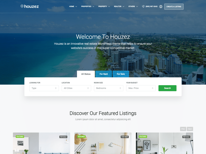 Houzez Theme – Best Real Estate Theme For WordPress